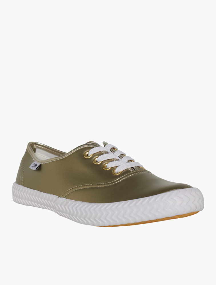 MyRunway | Shop Tomy Takkies Gold Kelsey Lace-Up Sneakers for